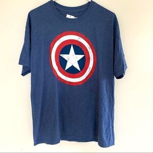 Marvel Avengers Captain American NWT size Large Blue Shield short sleeve tshirt